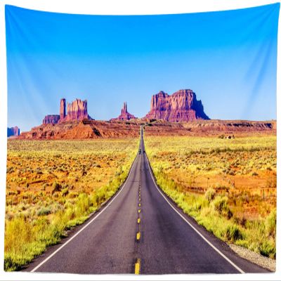 BELECO 92x70 Inch Arizona Road to Monument Valley Tapestry Route 163 Landscape Country Highway Arizona Desert Road Tapestry Utah Western Tapestry Wall Hanging for Bedroom Living Room Dorm Decor