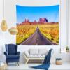 BELECO 92x70 Inch Arizona Road to Monument Valley Tapestry Route 163 Landscape Country Highway Arizona Desert Road Tapestry Utah Western Tapestry Wall Hanging for Bedroom Living Room Dorm Decor view 4