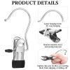 150 Pcs Boot Hangers Clips Laundry Hooks Hanging Stainless Steel Clothes Pins Portable Clip Hangers for Closet Travel Socks Pants Handbags Hats Towels (Black) view 3