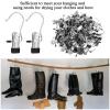 150 Pcs Boot Hangers Clips Laundry Hooks Hanging Stainless Steel Clothes Pins Portable Clip Hangers for Closet Travel Socks Pants Handbags Hats Towels (Black) view 4