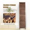 Room Divider 4 Panels, 5.75FT Wooden Room Divider Wall Folding Privacy Screens Freestanding Partition for Home Office Bedroom view 2