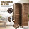 Room Divider 4 Panels, 5.75FT Wooden Room Divider Wall Folding Privacy Screens Freestanding Partition for Home Office Bedroom view 3