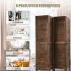 Room Divider 4 Panels, 5.75FT Wooden Room Divider Wall Folding Privacy Screens Freestanding Partition for Home Office Bedroom view 4