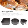 3-Piece DIY Cake Baking Set, Carbon Steel Springform Pans with Non-Stick Coating, Easy-Release Adjustable Heart, Round & Long for Home Baking (8-inch) view 3