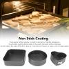 3-Piece DIY Cake Baking Set, Carbon Steel Springform Pans with Non-Stick Coating, Easy-Release Adjustable Heart, Round & Long for Home Baking (8-inch) view 4