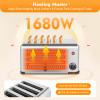 6-Slice Toaster Bread Baking Machine, 1-5 minute Timing Stainless Steel 1680W Commercial Electric Countertop Toaster with Extra Wide Slots & Crumb Tray for Toasting Bagels, Breads, Waffles & More view 2