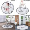 Aqua Round Carpet Playmat - Play Learn and Have Fun Safely,Crawling Mat, Educational Soft Rug, Shower/Birthday Gift, Various Fish Predators Sea Animals Cartoon,Black White Grey Diameter 60 in view 2