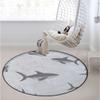 Aqua Round Carpet Playmat - Play Learn and Have Fun Safely,Crawling Mat, Educational Soft Rug, Shower/Birthday Gift, Various Fish Predators Sea Animals Cartoon,Black White Grey Diameter 60 in view 4