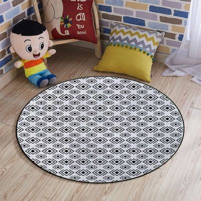 Abstract Chair Mat for Hardwood Floor Round Floor Mats for Office Chair Computer Gaming Desk Mat for Rolling Chair Non-Slip Gaming Rug Geometric Vertical Square Shaped,Black White Diameter 60 in