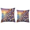 Clam Seashell Shell Collector Beach Ocean Coastal Nautical Throw Pillow view 3