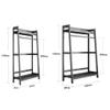 Coat Rack with Storage with 2 Side Hooks, Easy to Assemble, Clothes Hanging Rack with 4 Shelf (Log Color) view 3