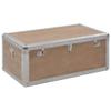 CUMYZO Storage Box Solid Fir Wood 35.8"x20.5"x15.7" Brown Brown (18.05KG/39.71LB) Storage Chests view 1