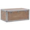 CUMYZO Storage Box Solid Fir Wood 35.8"x20.5"x15.7" Brown Brown (18.05KG/39.71LB) Storage Chests view 4
