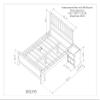 CNANXU Twin Size Platform Bed with a Nightstand, Wooden Twin Bed Frame with Headboard and Footboard for Boys,Girls,Teens,Adults, No Box Spring Required (White, Full) view 2