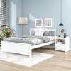 CNANXU Twin Size Platform Bed with a Nightstand, Wooden Twin Bed Frame with Headboard and Footboard for Boys,Girls,Teens,Adults, No Box Spring Required (White, Full) view 3