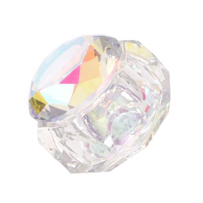 Crystal Dappen Dish with Cover, Nail Art Liquid Powder Mixing Bowl