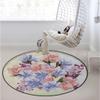Abstract Round Office Chair Mats Home Rolling Gaming Chair Mat Anti-Slip Hardwood Floor Mats Carpeted Floor Protector Mats Modern Romantic Floral Design,Pink Purple Diameter 35.5 in view 1