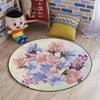 Abstract Round Office Chair Mats Home Rolling Gaming Chair Mat Anti-Slip Hardwood Floor Mats Carpeted Floor Protector Mats Modern Romantic Floral Design,Pink Purple Diameter 35.5 in view 4