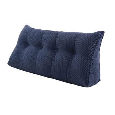 Bed Wedge Pillow Length 47" Back Support Pillows for Sitting in Bed Extra Large Reading Pillows for Full and Queen Size Bed Headboard Back Pillow for Adult and Kids ( Color : Blue-02 , Size : 47 x 9 x