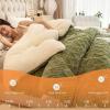 ZTGL 3-Layer Fluffy Plush Blanket - Twin Full Queen Size Bed Blanket/Quilt, Fall Winter Thick Warm Jacquard Coral Fleece Blanket Quilt Core Throw Blankets for Bed Sofa Couch,B,220x240cm/5kg view 3