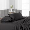 British Linen's - 100% Egyptian Cotton Duvet Cover Set, 3 Piece Luxury Soft Comforter Bedding Set with Zipper Closure & 600 Thread Count Quilt Cover Sets - Dark Grey Stripe, Queen. view 3