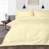 British Linen's - 100% Egyptian Cotton Duvet Cover Set, 3 Piece Luxury Soft Comforter Bedding Set with Zipper Closure & 400 Thread Count Quilt Cover Sets - Ivory Stripe, Queen. view 1