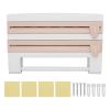 4 In 1 Wall Mount Paper Towel Holder, Kitchen Plastic Wrap Cling Film Multifunctional Storage Cutting Rack Sauce Bottle Storage Holder for Household Home Kitchen(Brown) view 1