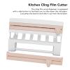 4 In 1 Wall Mount Paper Towel Holder, Kitchen Plastic Wrap Cling Film Multifunctional Storage Cutting Rack Sauce Bottle Storage Holder for Household Home Kitchen(Brown) view 4