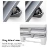 4 In 1 Wall Mount Paper Towel Holder, Kitchen Plastic Wrap Cling Film Multifunctional Storage Cutting Rack Sauce Bottle Storage Holder for Household Home Kitchen(Gray) view 4