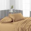 British Linen's - 100% Egyptian Cotton Duvet Cover Set, 3 Piece Luxury Soft Comforter Bedding Set with Zipper Closure & 400 Thread Count Quilt Cover Sets - Taupe Stripe, Queen. view 3