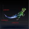 Brass Simulation Lizard Sculpture,Metal Copper Reptile Animal Statue Model Crafts Desktop Ornament Bar Home Living Room Bookshelf Wine Cabinet Car Decor Accessories view 4