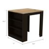 Toledo Kitchen Counter Dining Table, Three Side Shelves, Black Wengue and Pine Finish view 2