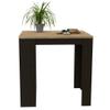 Toledo Kitchen Counter Dining Table, Three Side Shelves, Black Wengue and Pine Finish view 3
