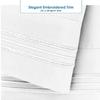 Clara Clark 1800 Series Bed Sheet Sets - Stay fit on Mattress with Elastic Straps at Corners - King, White view 2
