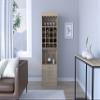 Bar Cabinet Atanasio, Rack, 16 Wine Cubbies - Light Pine view 1