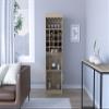 Bar Cabinet Atanasio, Rack, 16 Wine Cubbies - Light Pine view 4