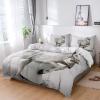 4 Piece Full Thinking Animals Horse Sitting on Toilet Breathable Comforter Covers Ultra Soft Bed Sheet with Decoretive 2 Pillow Shams Bedding Collection Sets Bath Theme Grey Art view 3
