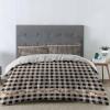 4 Piece California King Western Country Star Farm Berry Plant Breathable Comforter Covers Ultra Soft Bed Sheet with Decoretive 2 Pillow Shams Bedding Collection Sets Retro Black Beige Buffalo Gingham view 2