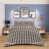 4 Piece California King Western Country Star Farm Berry Plant Breathable Comforter Covers Ultra Soft Bed Sheet with Decoretive 2 Pillow Shams Bedding Collection Sets Retro Black Beige Buffalo Gingham view 4