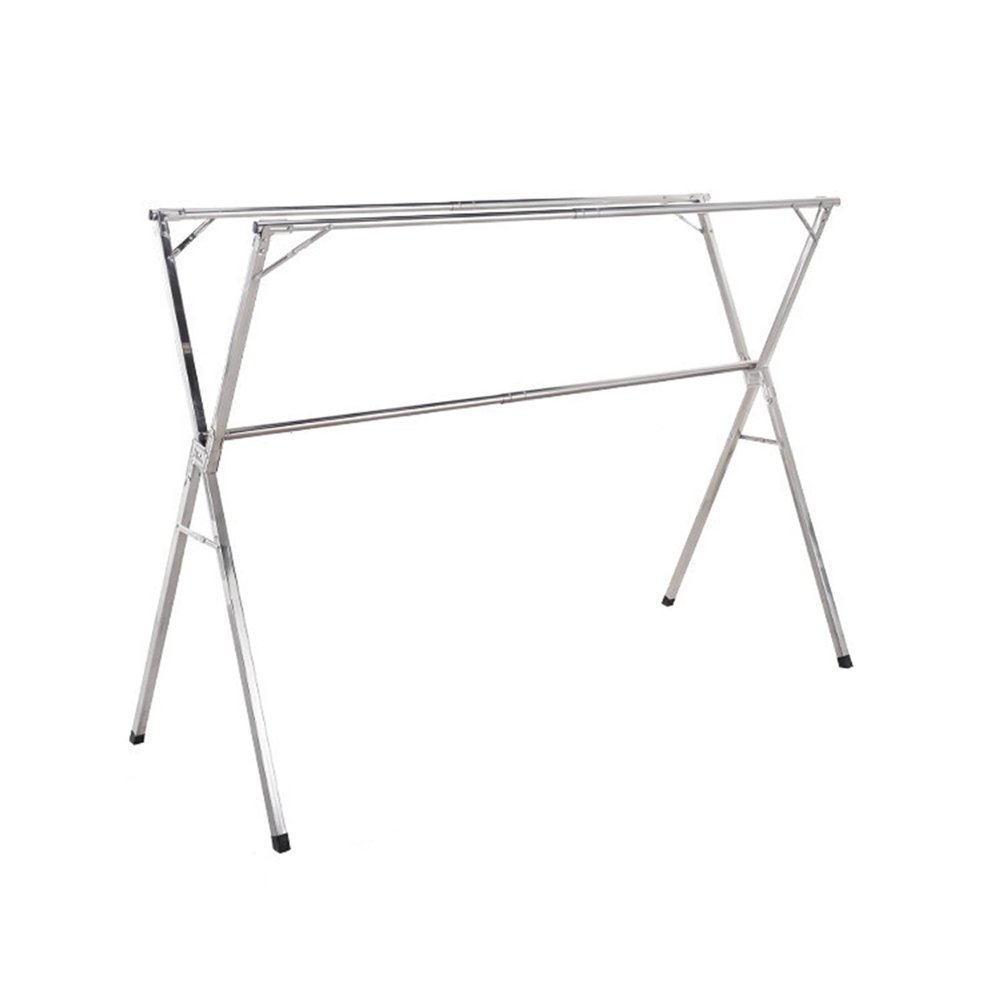 ZARBAILRE Clothes Drying Rack Outdoor Foldable, X-Shaped Floor Clothing Drying Rack, Clothes Drying Rack Indoor for Clothes, Lingerie, Towels, Linens, Laundry Home Apartment (B 240cm/94inch)