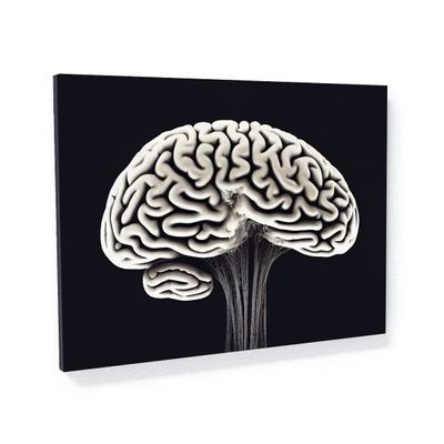 Sense Canvas Brain 2 Canvas Art - Home Decor Wall Art Print Poster Painting Small 16x12 / 0.75"