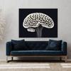 Sense Canvas Brain 2 Canvas Art - Home Decor Wall Art Print Poster Painting Small 16x12 / 0.75" view 2