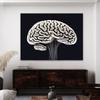 Sense Canvas Brain 2 Canvas Art - Home Decor Wall Art Print Poster Painting Small 16x12 / 0.75" view 3