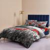 4 Piece Full Wild Poppy Flower Abstract Blossom Flower Breathable Comforter Covers Ultra Soft Bed Sheet with Decoretive 2 Pillow Shams Bedding Collection Sets Nature Blooming Floral view 4