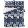 4 Piece California King Abstract Blossom Flower Breathable Comforter Covers Ultra Soft Bed Sheet with Decoretive 2 Pillow Shams Bedding Collection Sets Aesthetic Chic Blooming Floral view 2
