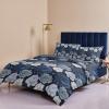 4 Piece California King Abstract Blossom Flower Breathable Comforter Covers Ultra Soft Bed Sheet with Decoretive 2 Pillow Shams Bedding Collection Sets Aesthetic Chic Blooming Floral view 4