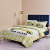 4 Piece California King Farmhouse Country Truck with Lemon Breathable Comforter Covers Ultra Soft Bed Sheet with Decoretive 2 Pillow Shams Bedding Collection Sets Summer Fruit Yellow White Plaid view 4