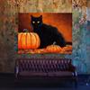 Sense Canvas Black Cat Pumpkin 5 Canvas Art - Home Decor Wall Art Print Poster Painting Large 40x30 / 1.5" view 2