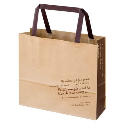 Heads AM-BKB-4PXS Paper Bags, BKF Brown Paper Bags, 7.1 x 6.3 x 2.4 inches (18 x 16 x 6 cm), Brown, 10 Sheets