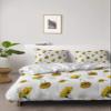 4 Piece California King Abstract Poppy Flower Blossom Breathable Comforter Covers Ultra Soft Bed Sheet with Decoretive 2 Pillow Shams Bedding Collection Sets Yellow Wild Floral view 1